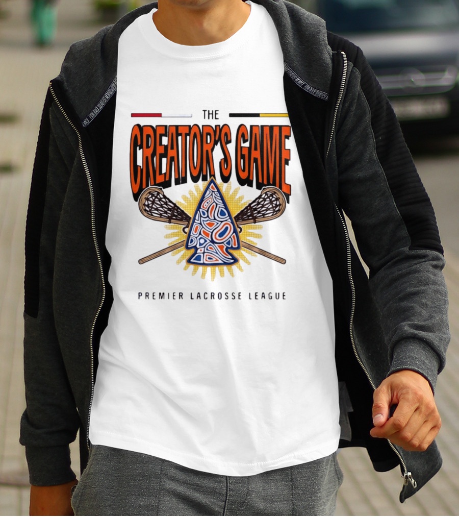 The Creator's Game Premier Lacrosse League Iconic Lacrosse Sticks T-Shirt