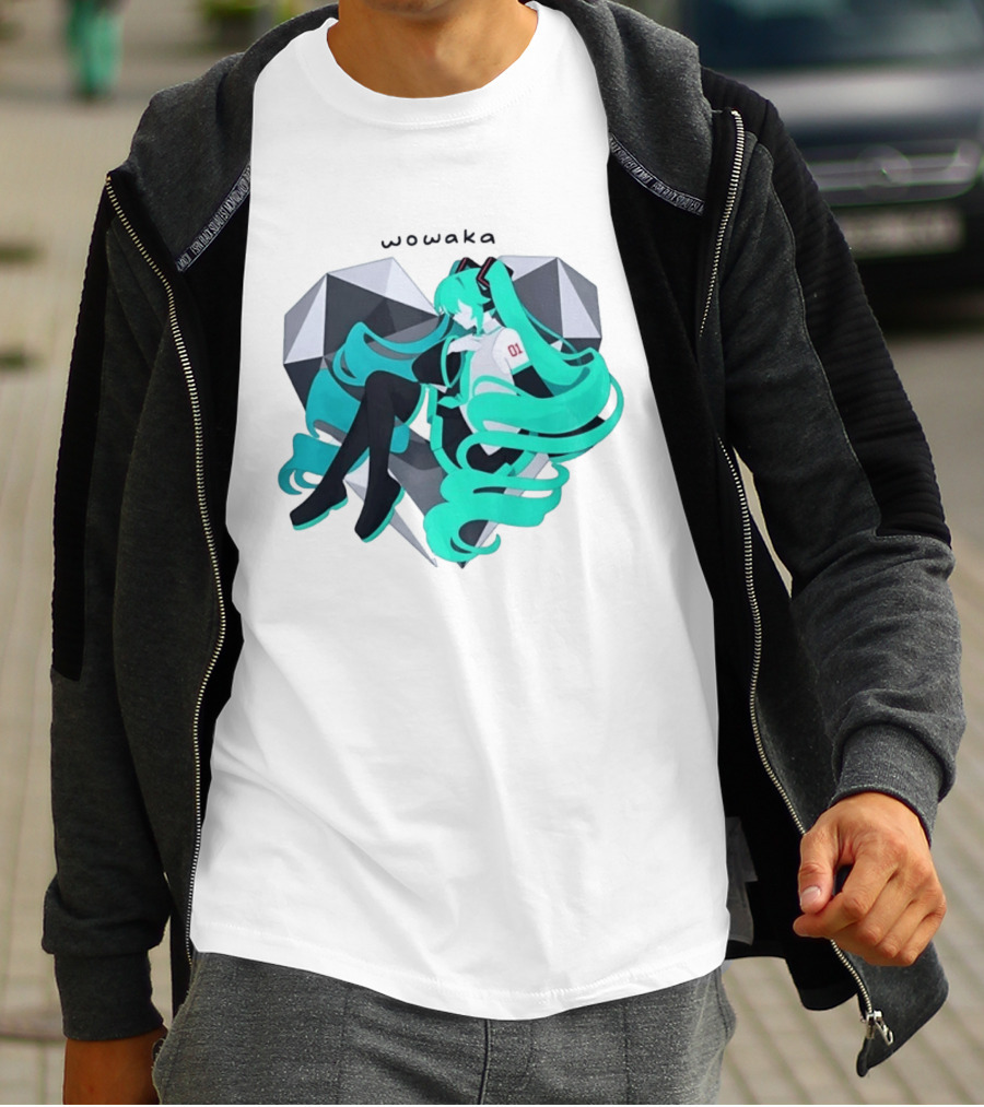 Wowaka 01 Hatsune Miku Heart Vocaloid Anime T-Shirt
