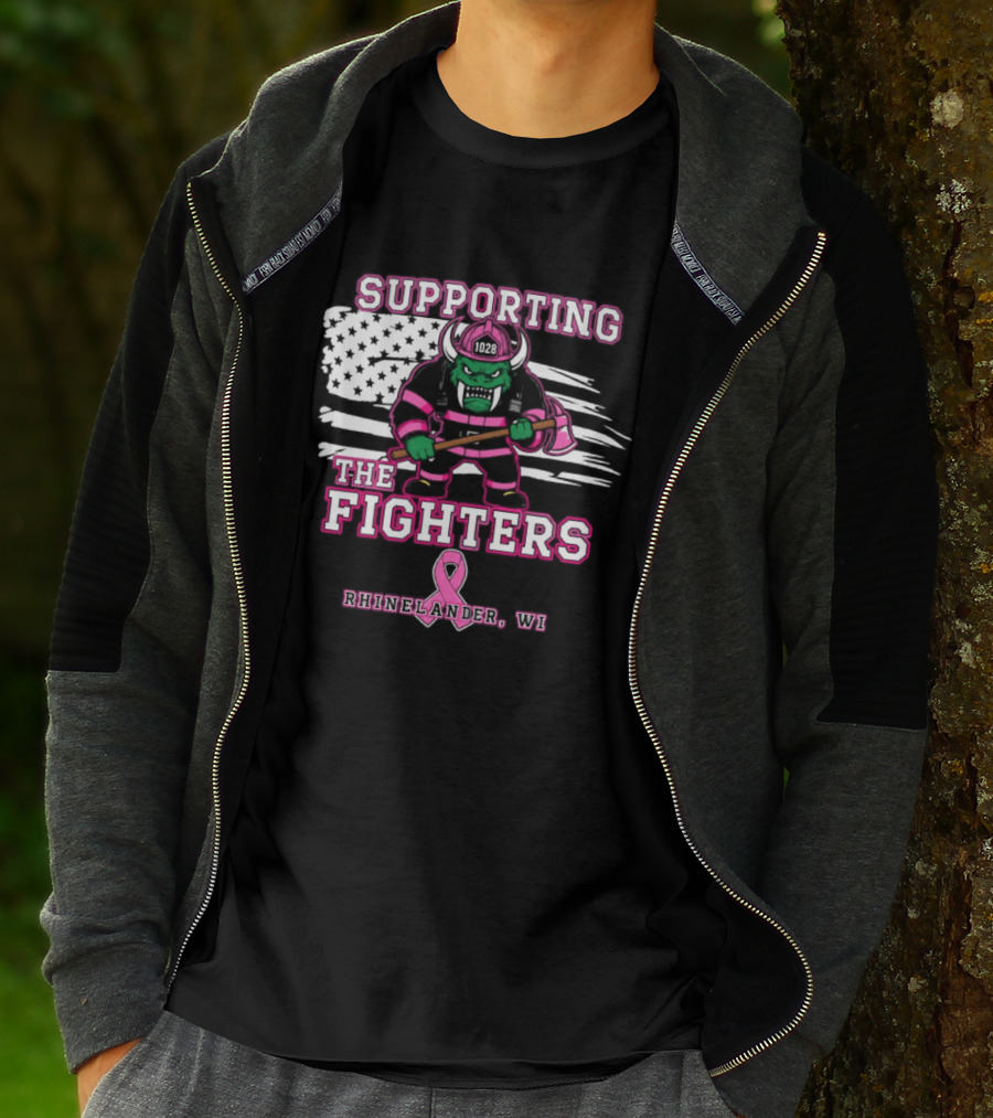 Rhinelander WI Supporting The Fighters Pink Ribbon 2026 T-Shirt