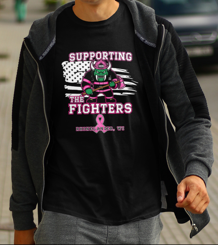 Rhinelander WI Supporting The Fighters Pink Ribbon 2026 T-Shirt