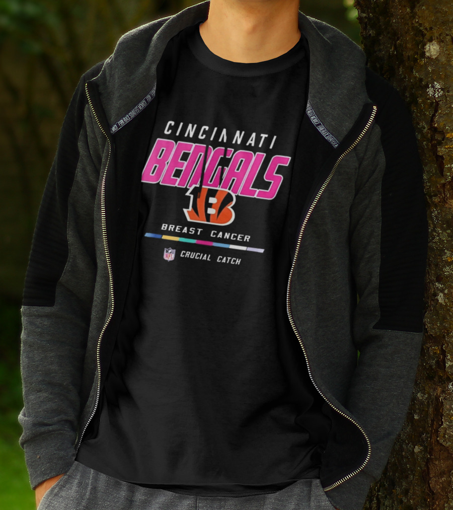 Cincinnati Bengals NFL Crucial Catch Breast Cancer Awareness Pink T-Shirt