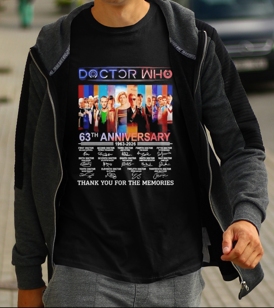 Doctor Who 63rd Anniversary 1963 2026 Thank You For The Memories T-Shirt