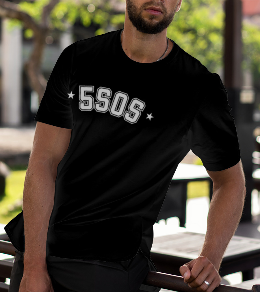 Summer Brothers Store 5SOS Band Featuring Bold Typography And Star Accents T-Shirt