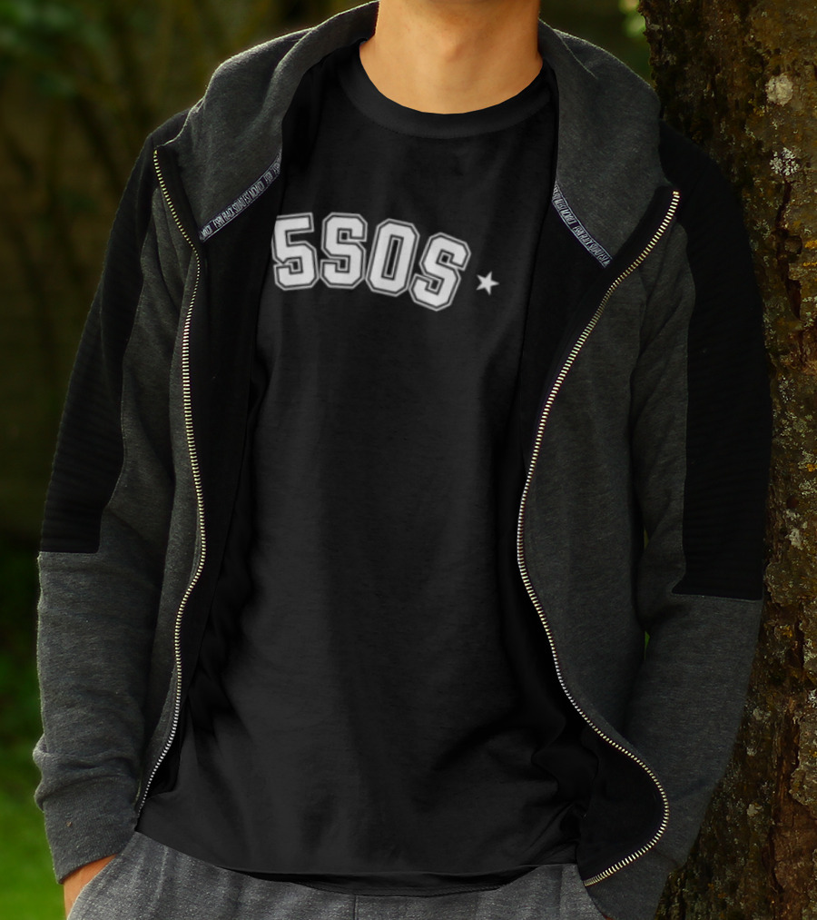 Summer Brothers Store 5SOS Band Featuring Bold Typography And Star Accents T-Shirt
