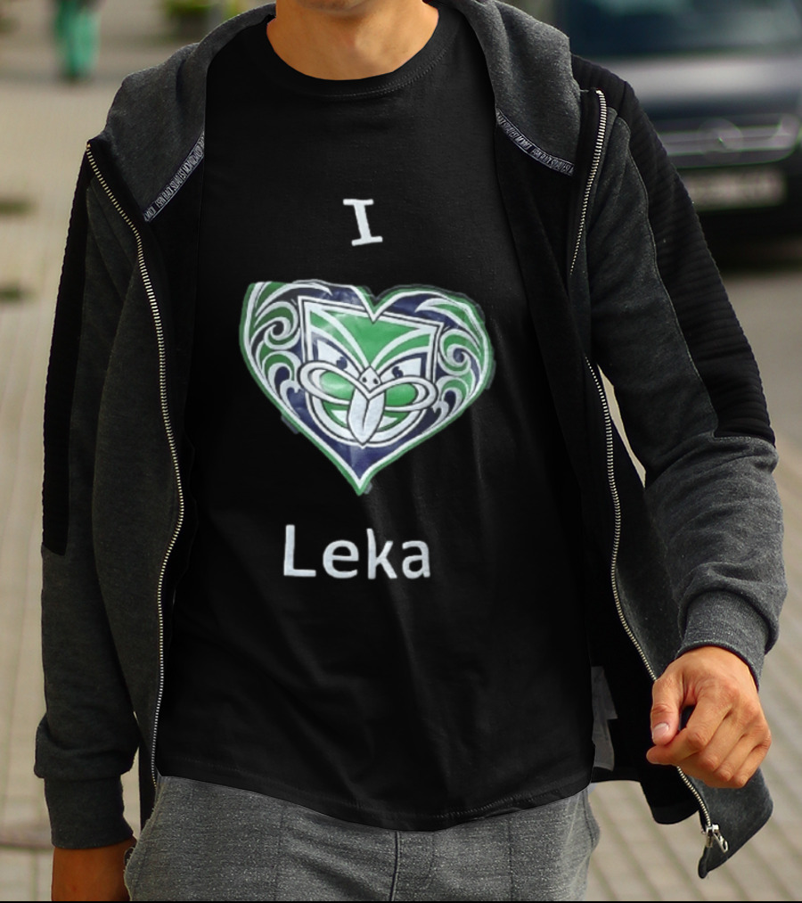 I Leka New Zealand Warriors Heart Shape Koru T-Shirt