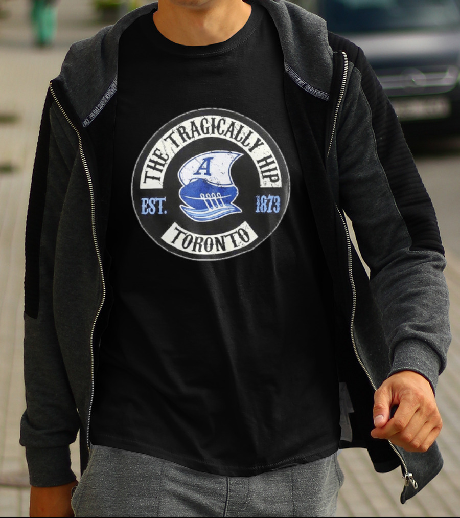 The Tragically Hip Toronto Est 1873 Distressed Football Helmet T-Shirt