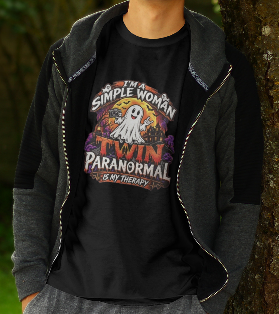 Twin Paranormal I Am A Simple Woman Is My Therapy T-Shirt