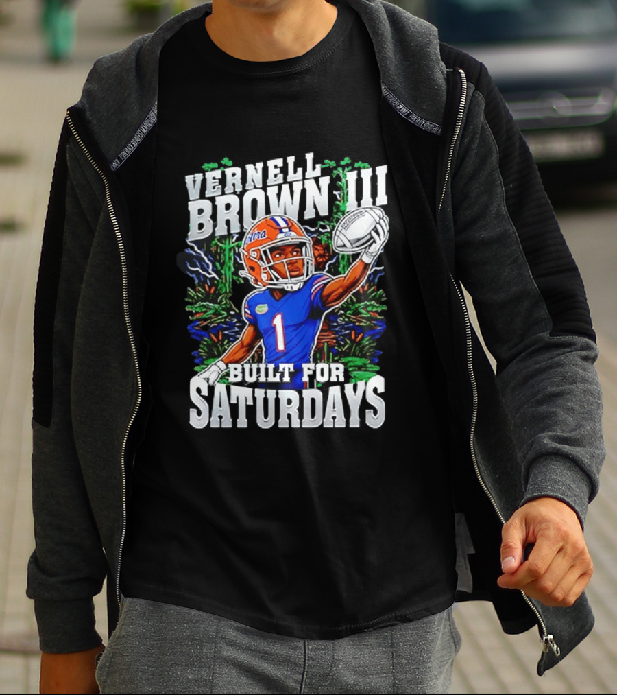 Vernell Brown III Built For Saturdays Florida Gators Football Player T-Shirt
