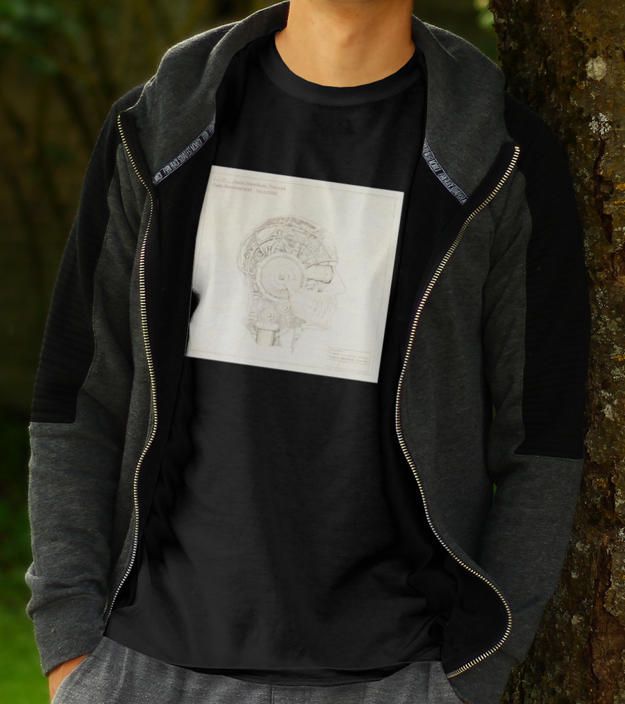VisionQuest JIM Joule Individual Machine Head Blueprint Drawing T-Shirt