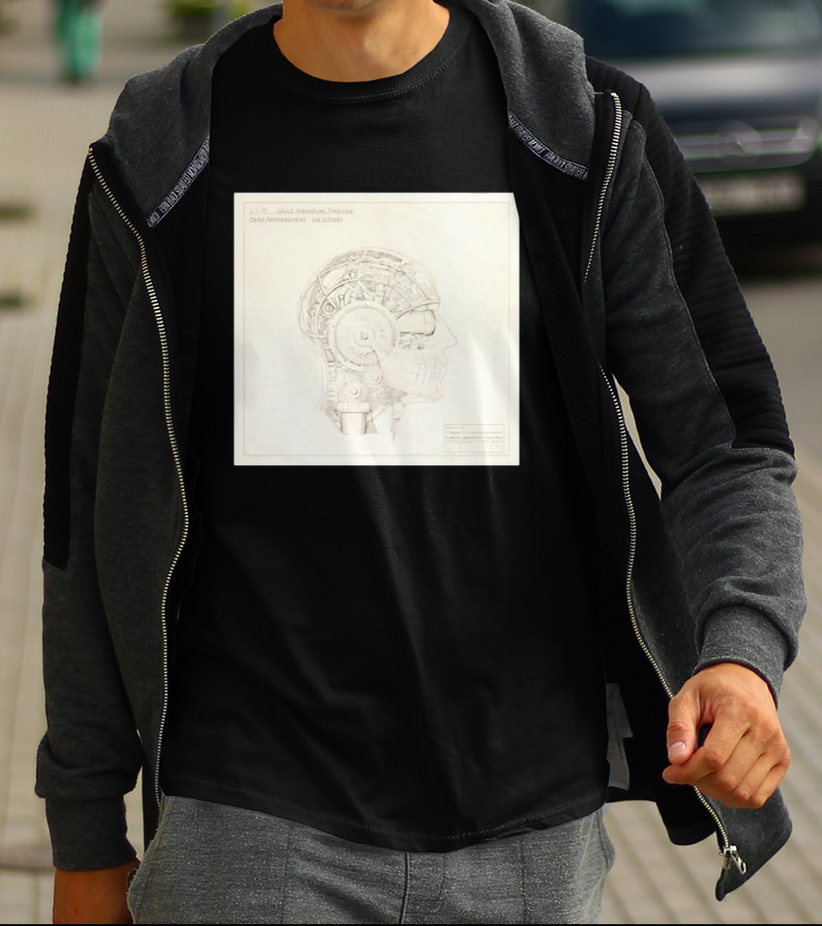 VisionQuest JIM Joule Individual Machine Head Blueprint Drawing T-Shirt