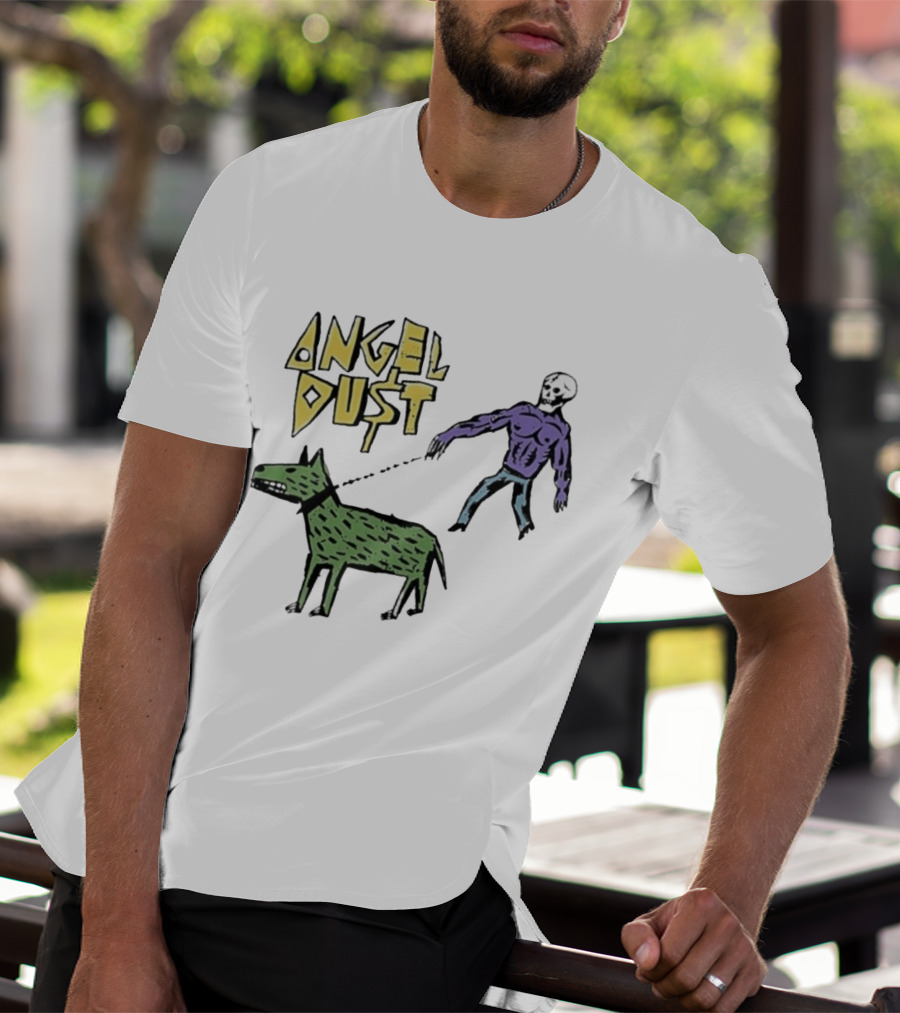 Angel Dust Skeleton Walking Dog T-Shirt