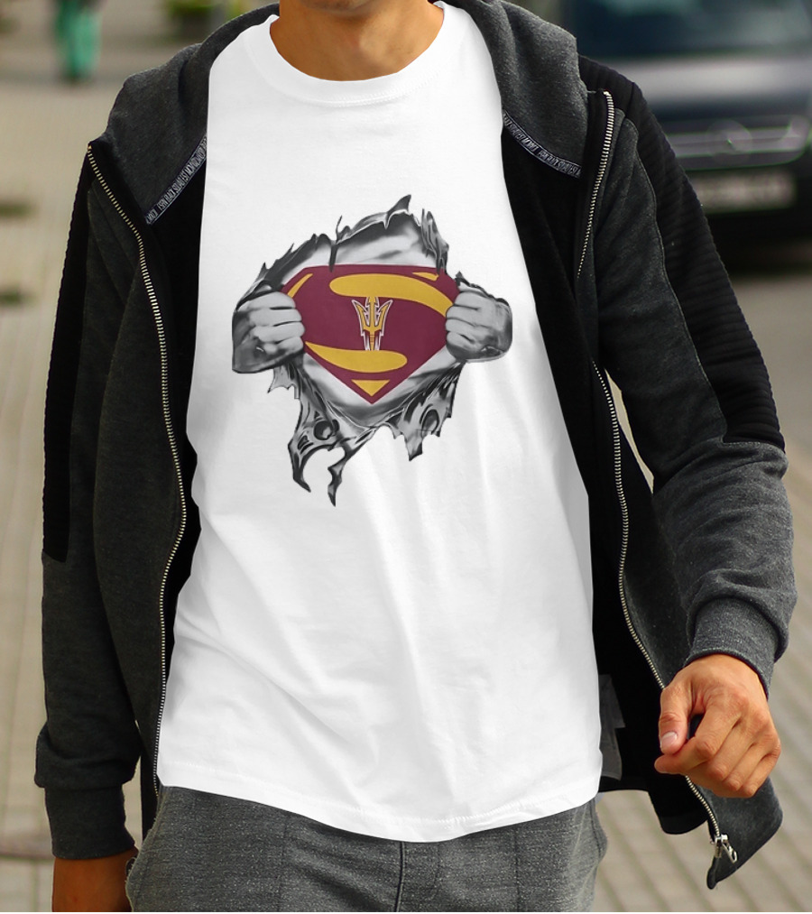 Arizona State Sun Devils Superhero Emblem ASU Fan T-Shirt