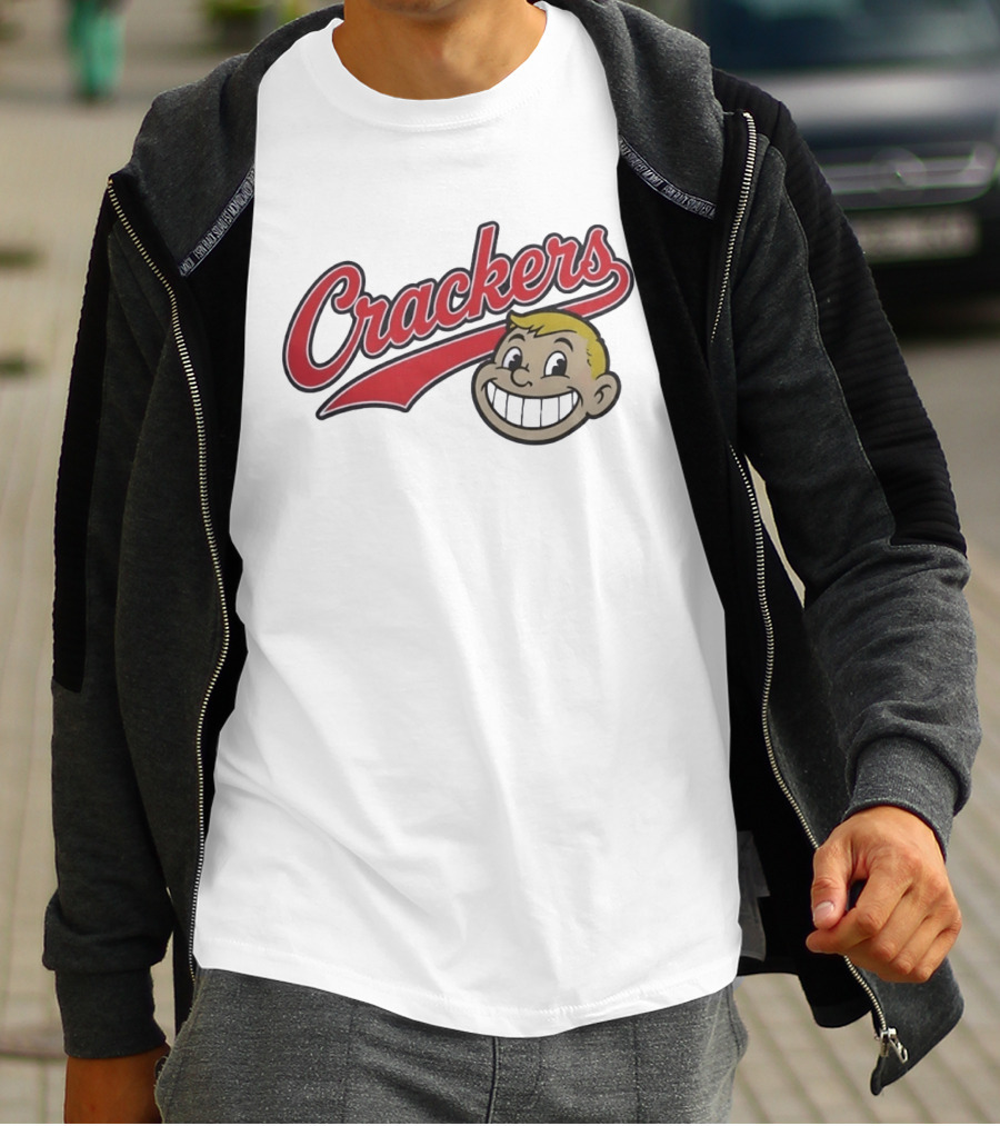Crackers Vintage Cartoon Style Blonde Boy Smiling T-Shirt