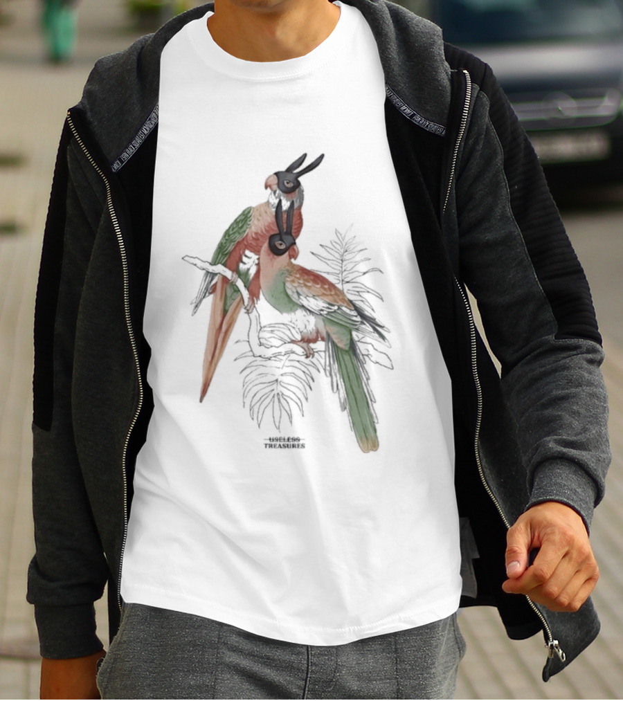 Gemini Useless Treasures Parrots With Palm Leaves T-Shirt