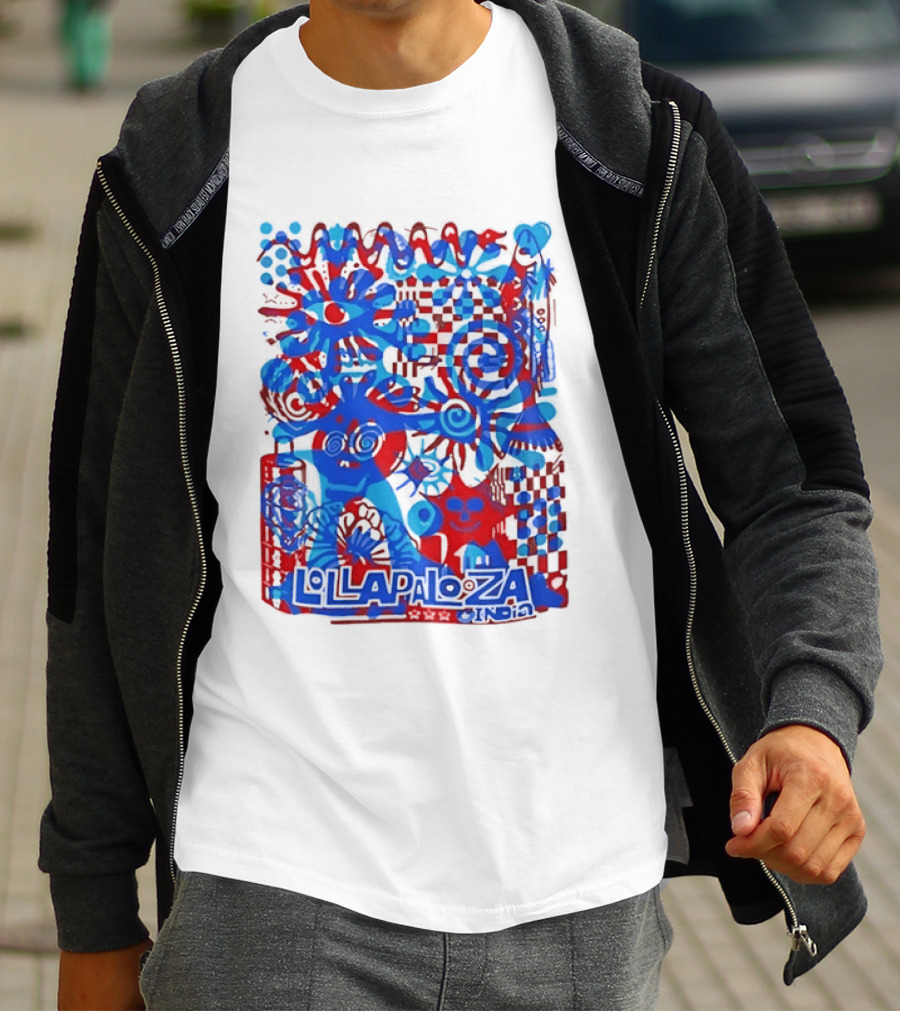 Lollapalooza India Festival Live Music Concert Vibrant Symbolic T-Shirt