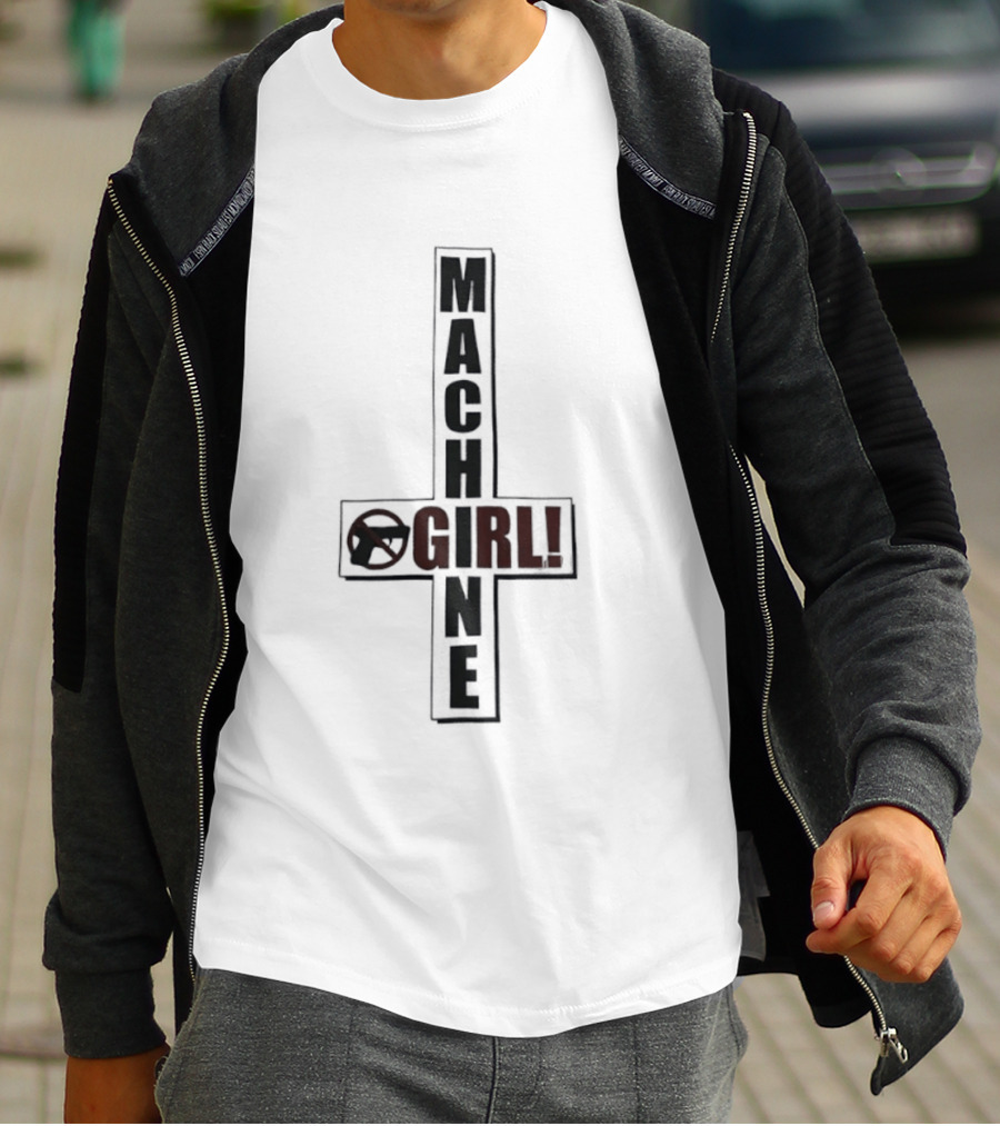 Machine Girl Band Electronic Music Logo Cross T-Shirt