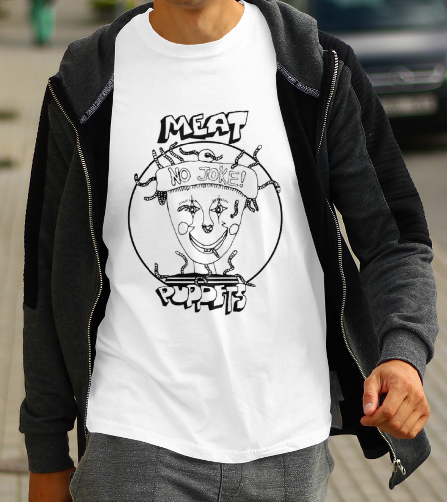 Meat Puppets No Joke Alternative Rock Band Iconic Smiling Face T-Shirt