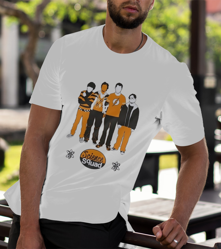 Science Squad The Big Bang Theory Cast Sheldon Cooper Lightning Bolt T-Shirt