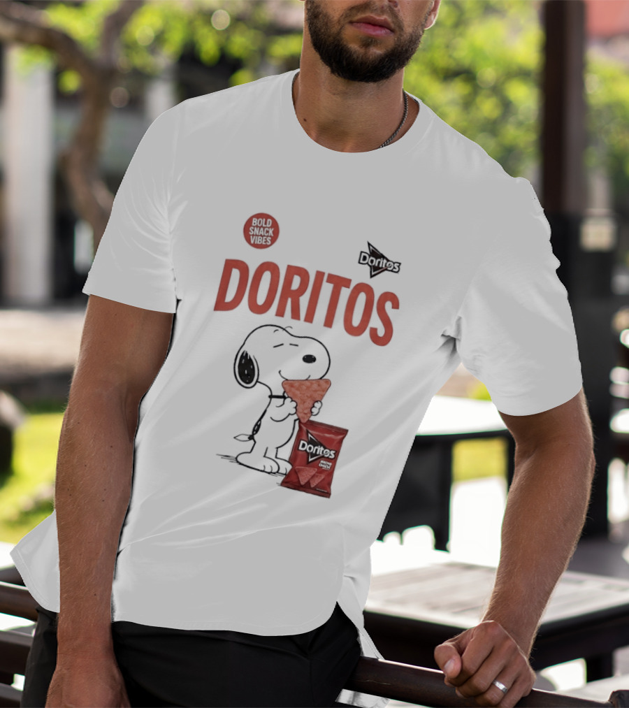 Snoopy Doritos Snack Vibes With Peanuts Cartoon T-Shirt