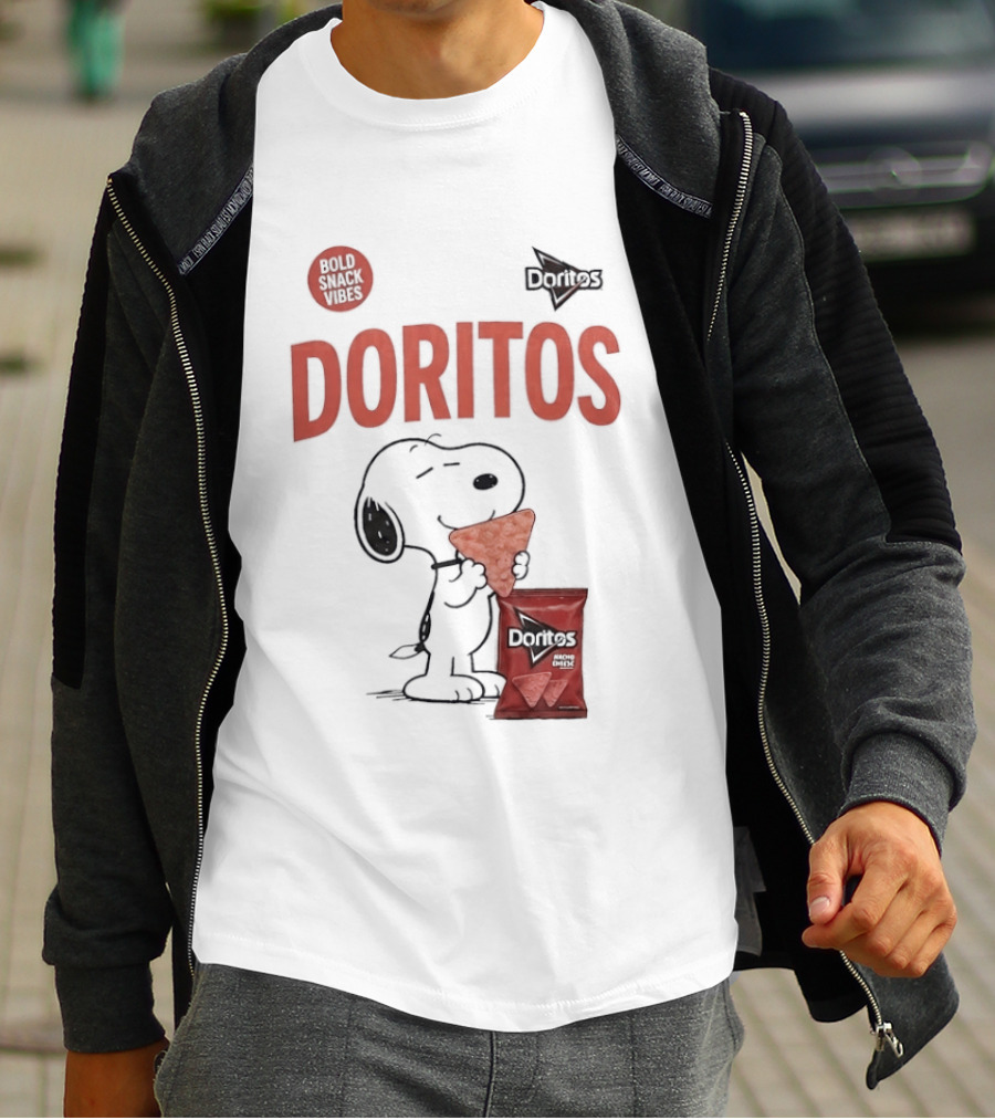 Snoopy Doritos Snack Vibes With Peanuts Cartoon T-Shirt