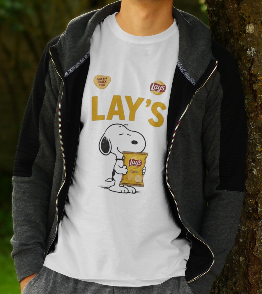 Snoopy Lay's Classic Made For Snack Time Peanuts T-Shirt