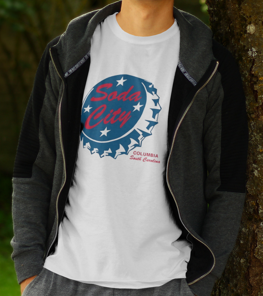 Soda City Columbia South Carolina Bottle Cap Stars T-Shirt
