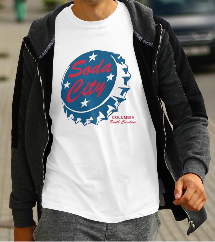 Soda City Columbia South Carolina Bottle Cap Stars T-Shirt
