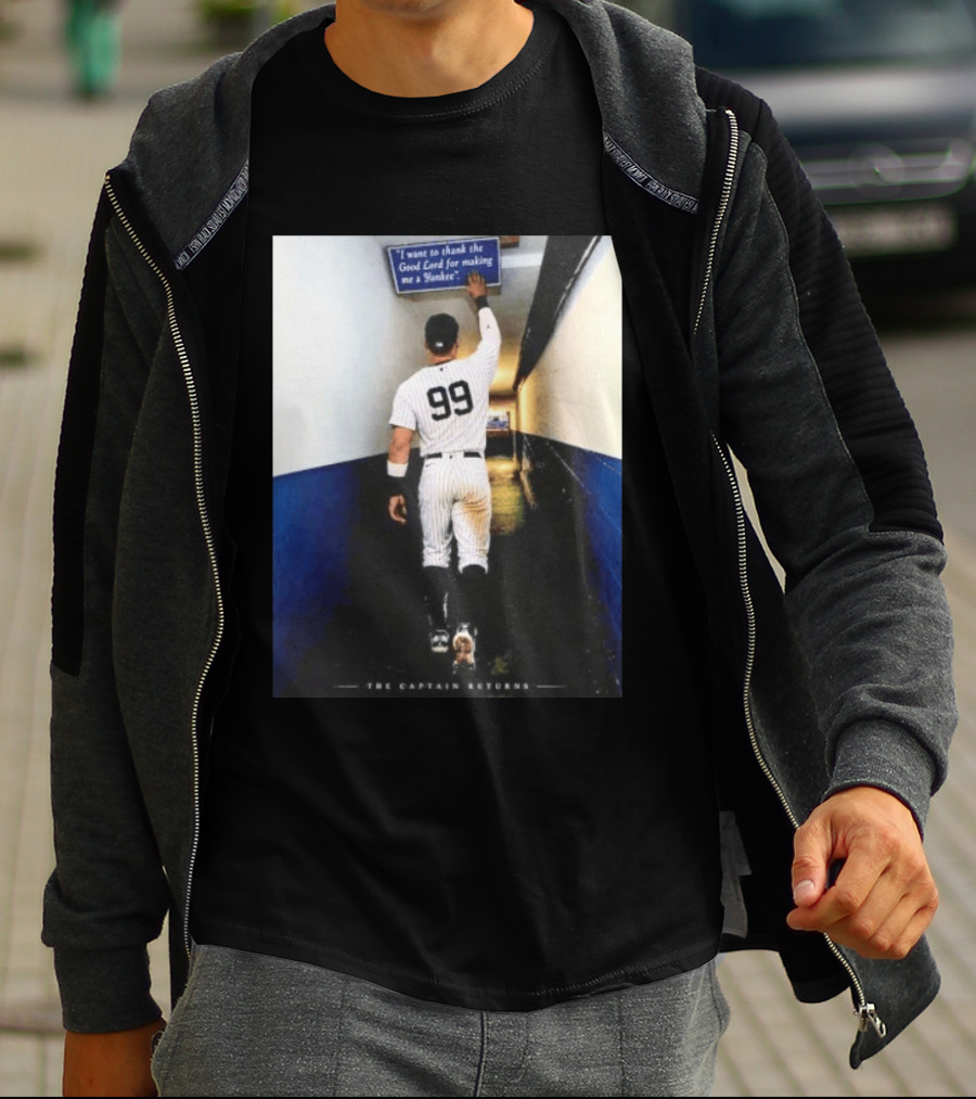 Aaron Judge 99 The Captain Returns New York Yankees Thank The Good Lord T-Shirt