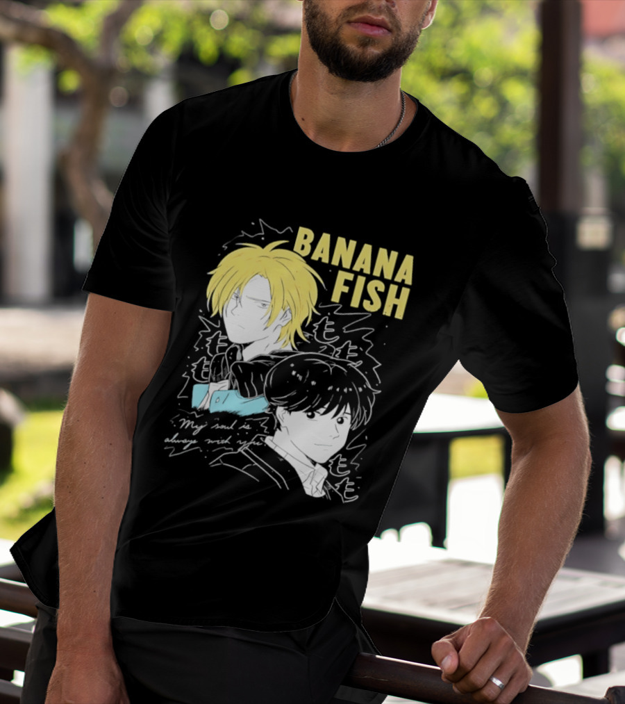 Banana Fish Ash And Eiji My Soul Is Always With You Anime Duo T-Shirt