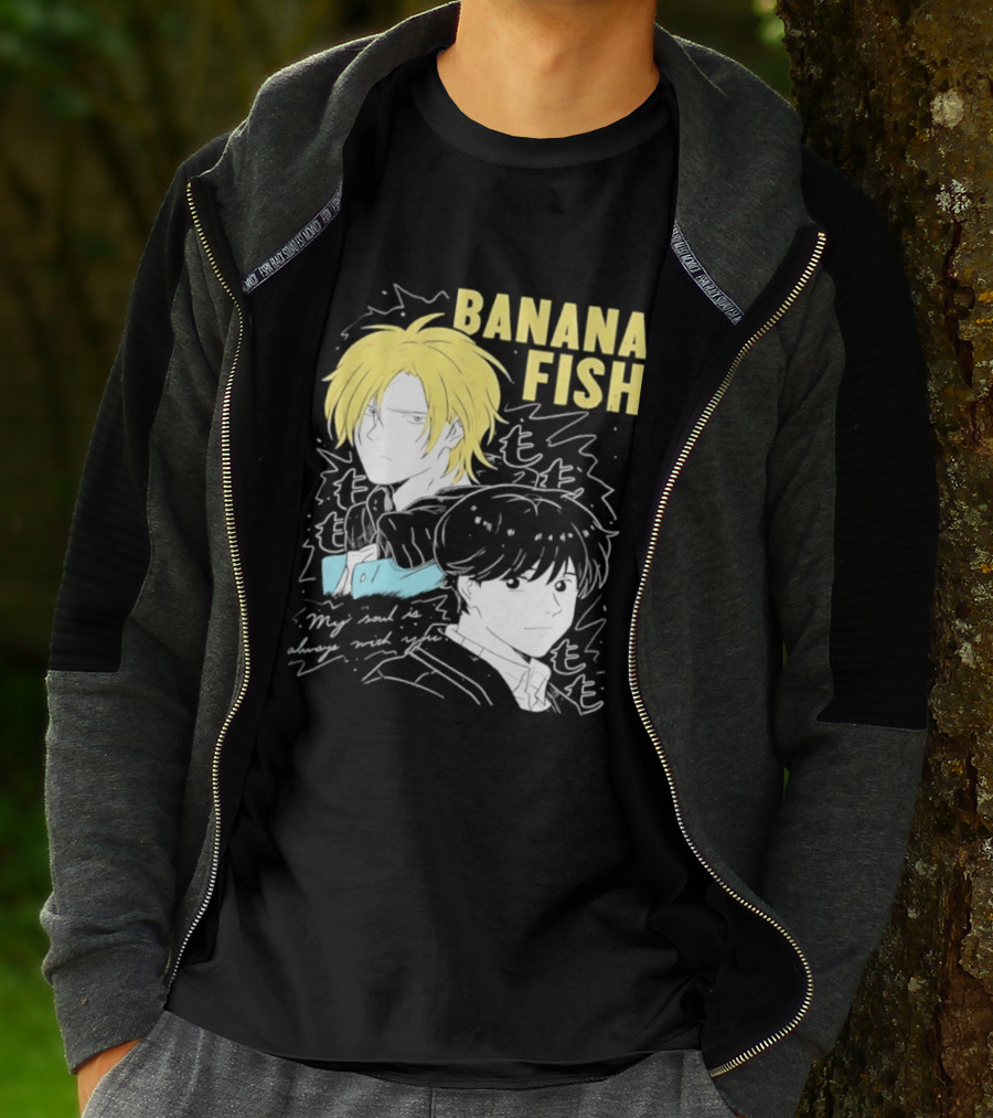 Banana Fish Ash And Eiji My Soul Is Always With You Anime Duo T-Shirt