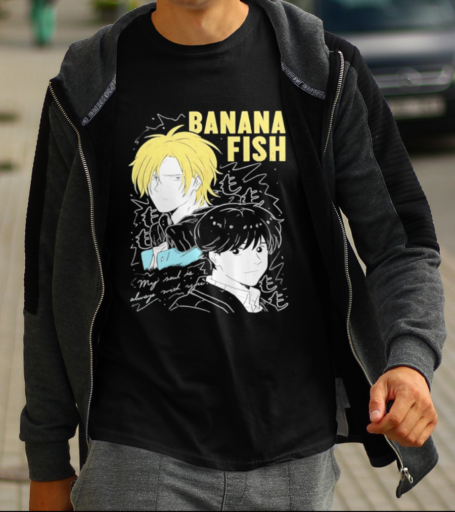 Banana Fish Ash And Eiji My Soul Is Always With You Anime Duo T-Shirt