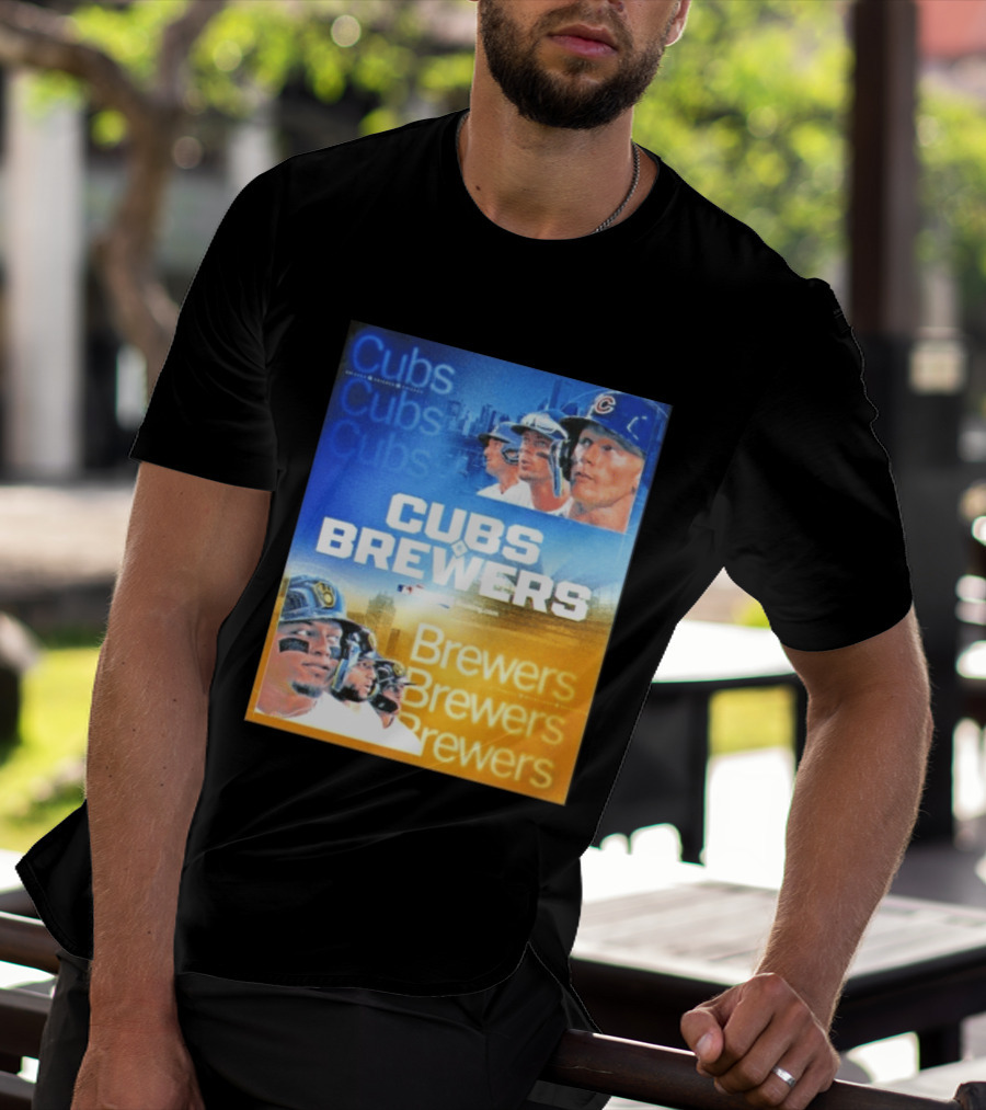 Chicago Cubs Brewers MLB Rivalry Matchup Highlights T-Shirt