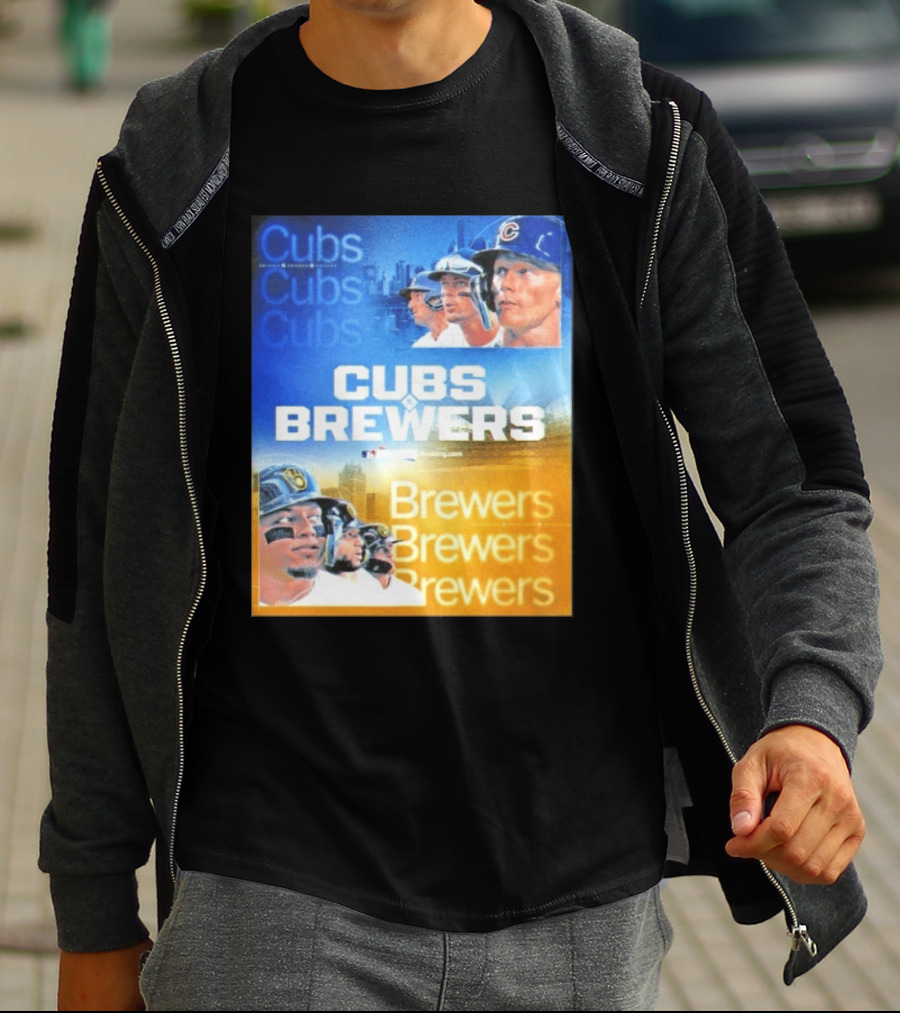 Chicago Cubs Brewers MLB Rivalry Matchup Highlights T-Shirt