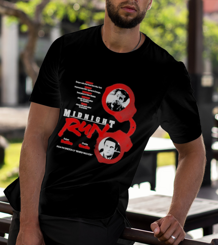 Robert De Niro Charles Grodin Midnight Run Handcuffs Movie T-Shirt