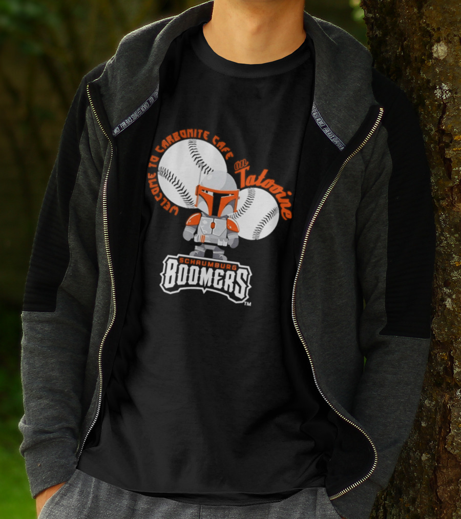 Schaumburg Boomers Welcome To Carbonite Café With Baseball And Armor T-Shirt