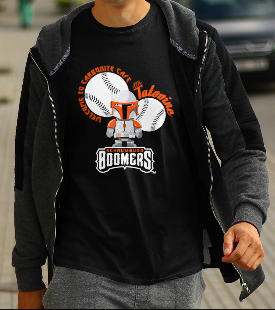 Schaumburg Boomers Welcome To Carbonite Café With Baseball And Armor T-Shirt