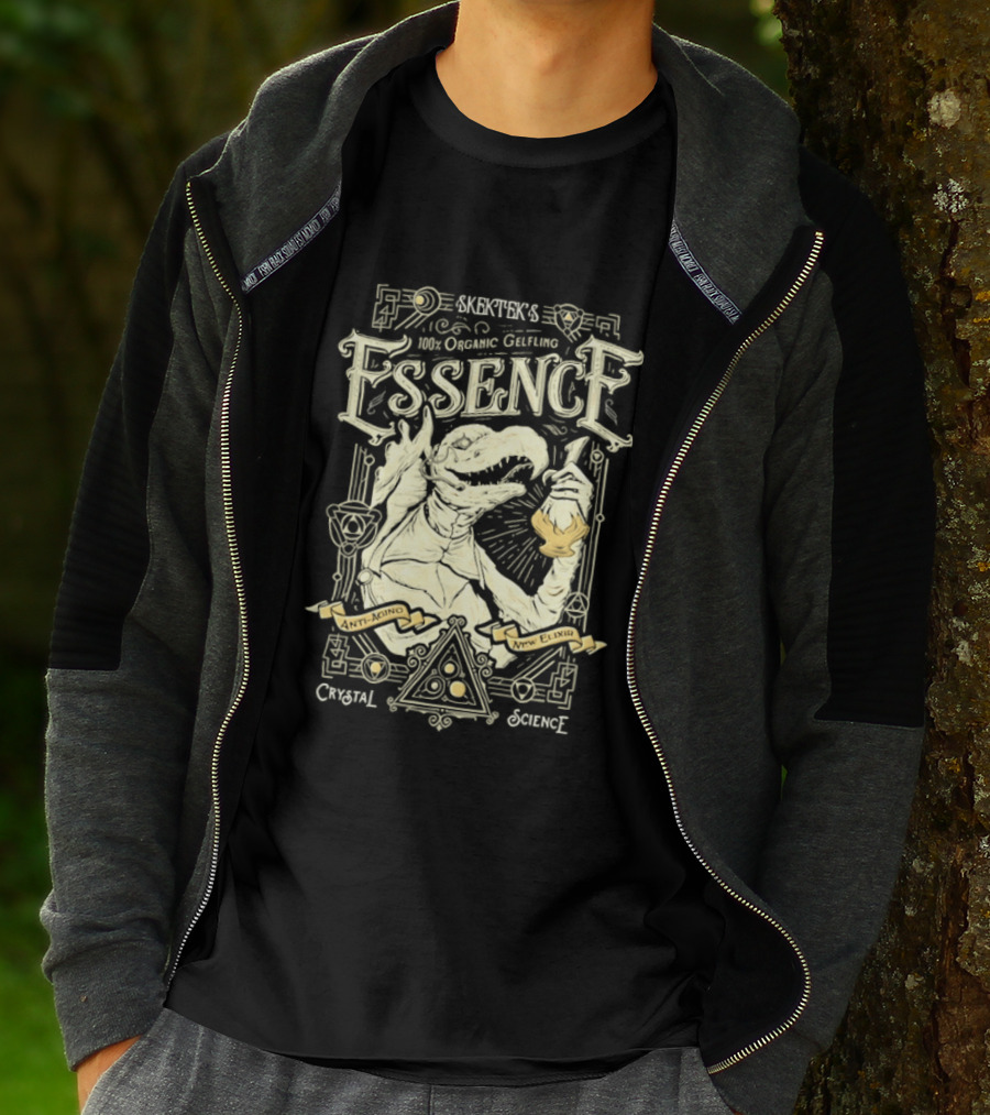 SkekTek's 100 Percent Organic Gelfling Essence Anti Aging New Elixir Crystal Science T-Shirt