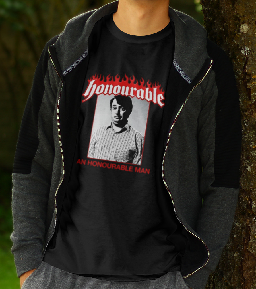Honourable An Honourable Man Mark Corrigan Flames Frame T-Shirt