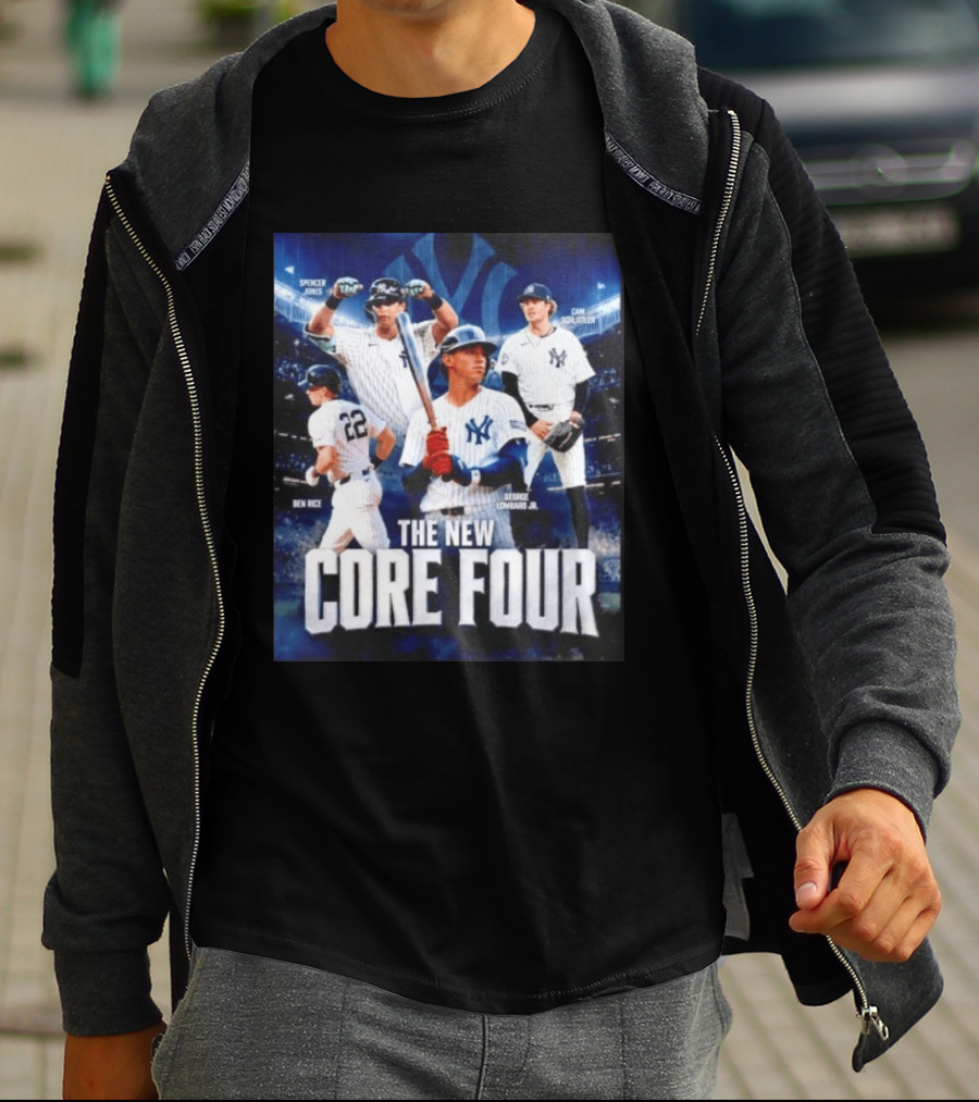 Spencer Jones Ben Rice George Lombard Jr Cam Schlittler The New Core Four NY Yankees T-Shirt