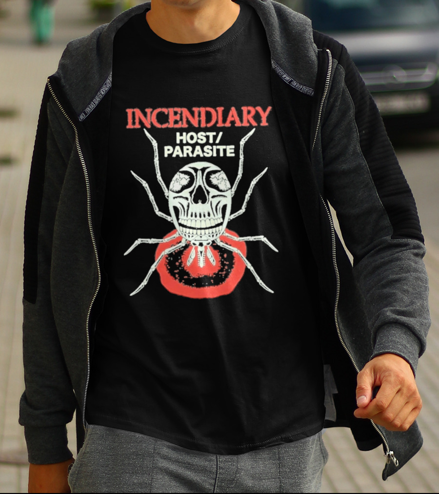 Incendiary Host Parasite Spider Skull Halloween T-Shirt