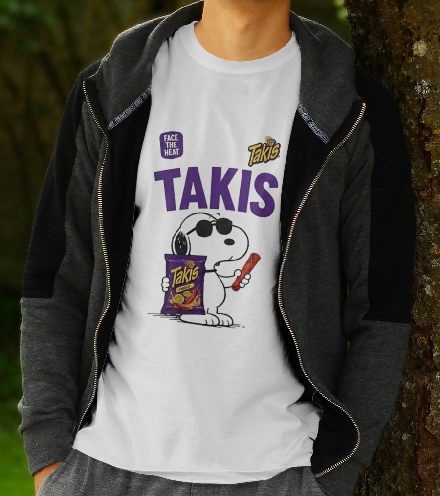 Takis Fuego Peanuts Face The Heat Snoopy Iconic Collaboration T-Shirt