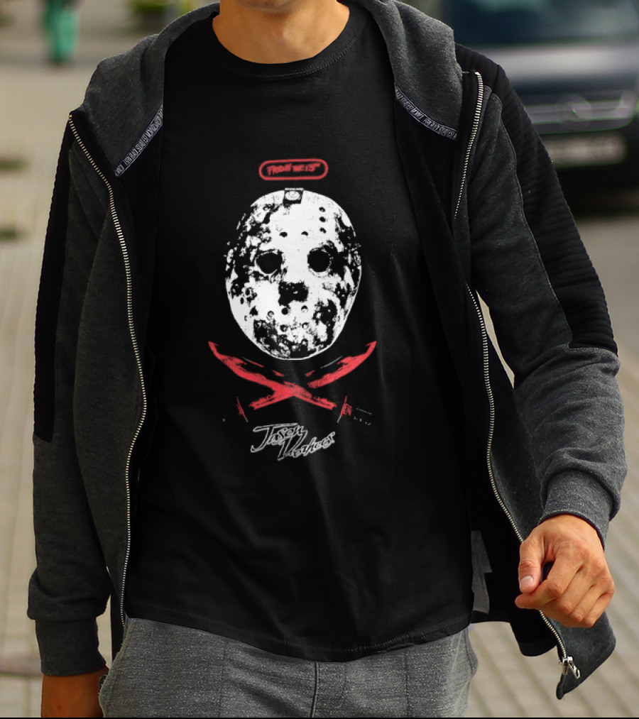 Friday The 13th Jason Voorhees Distressed Mask T-Shirt