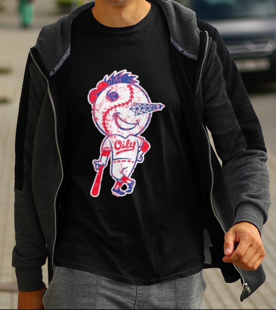 Tulsa Drillers Oily Distressed Baseball T-Shirt