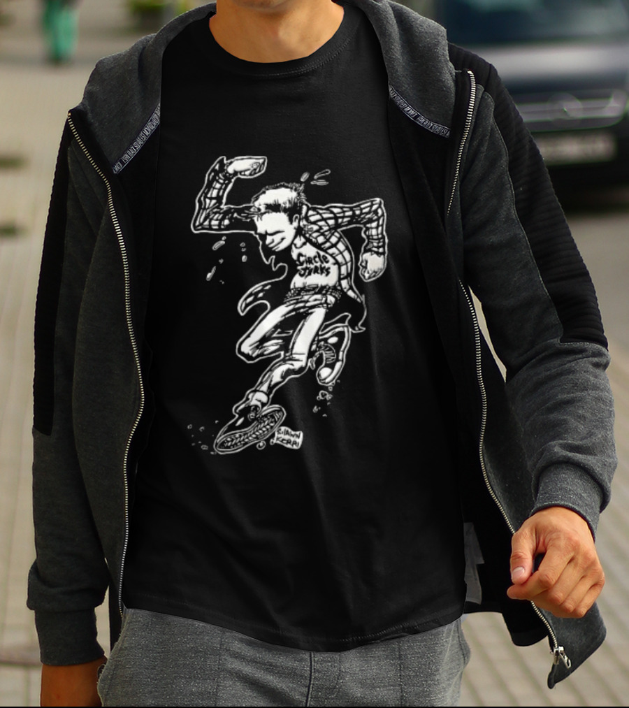 Jerks Shawn Kerri Cartoon Skanking Punk Guy Plaid Flannel T-Shirt