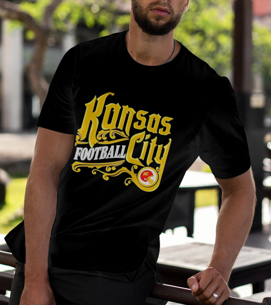 Kansas City Football City KC Chiefs Helmet T-Shirt