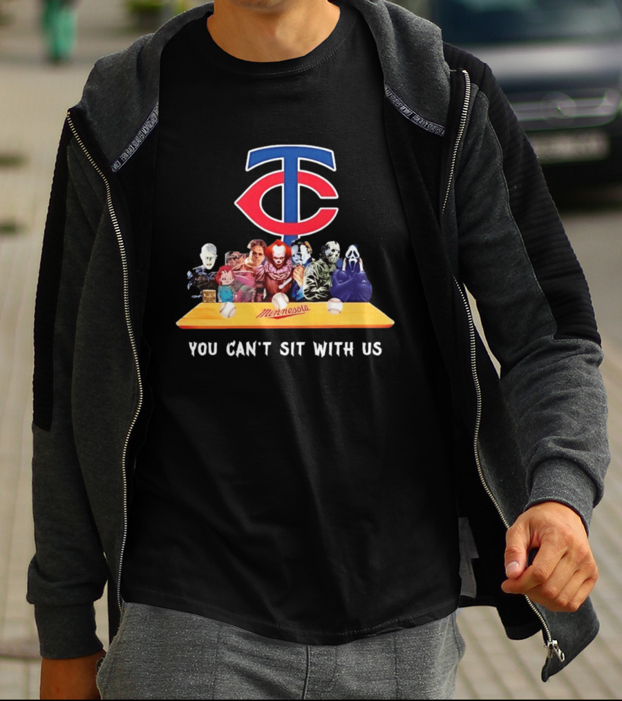 Minnesota Twins Horror Characters You Can't Sit With Us T-Shirt