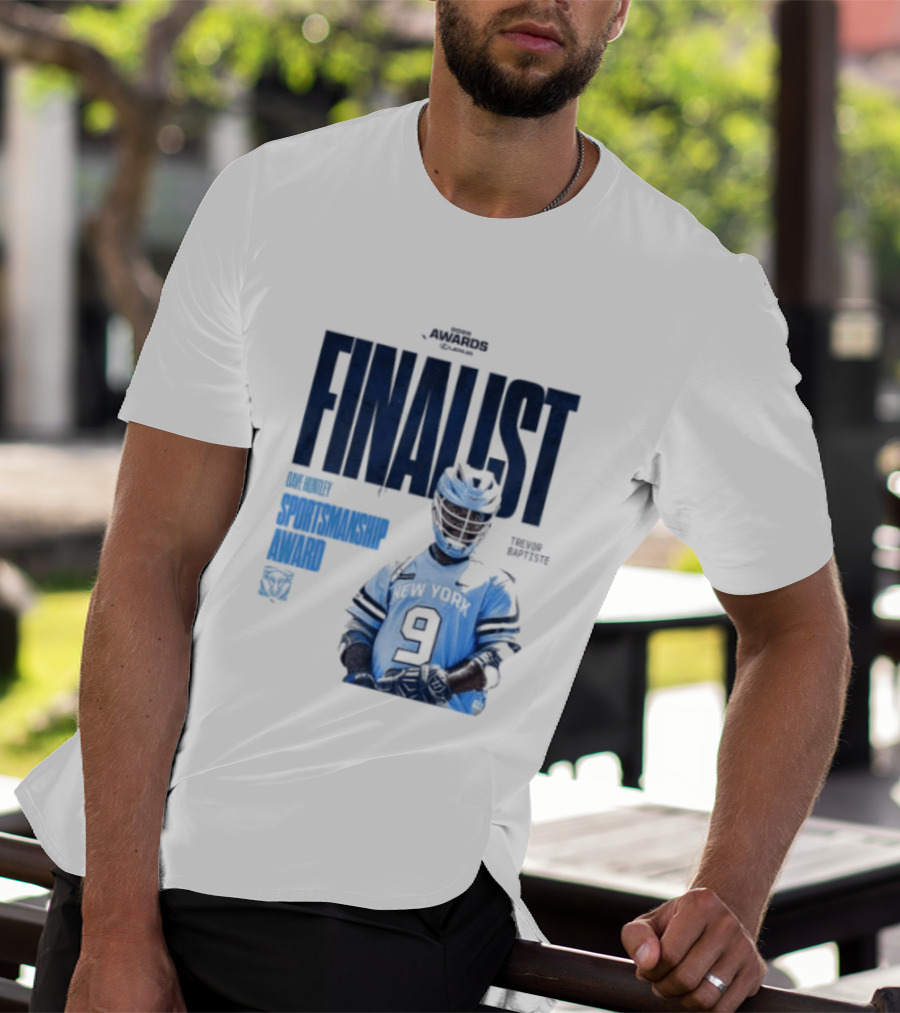 Trevor Baptiste NY Atlas 2026 Dave Huntley Sportsmanship Award Finalist New York Sports Team Number 9 T-Shirt