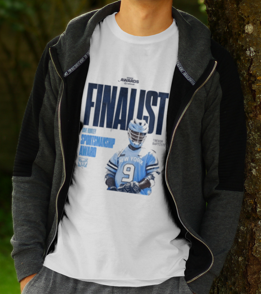 Trevor Baptiste NY Atlas 2026 Dave Huntley Sportsmanship Award Finalist New York Sports Team Number 9 T-Shirt