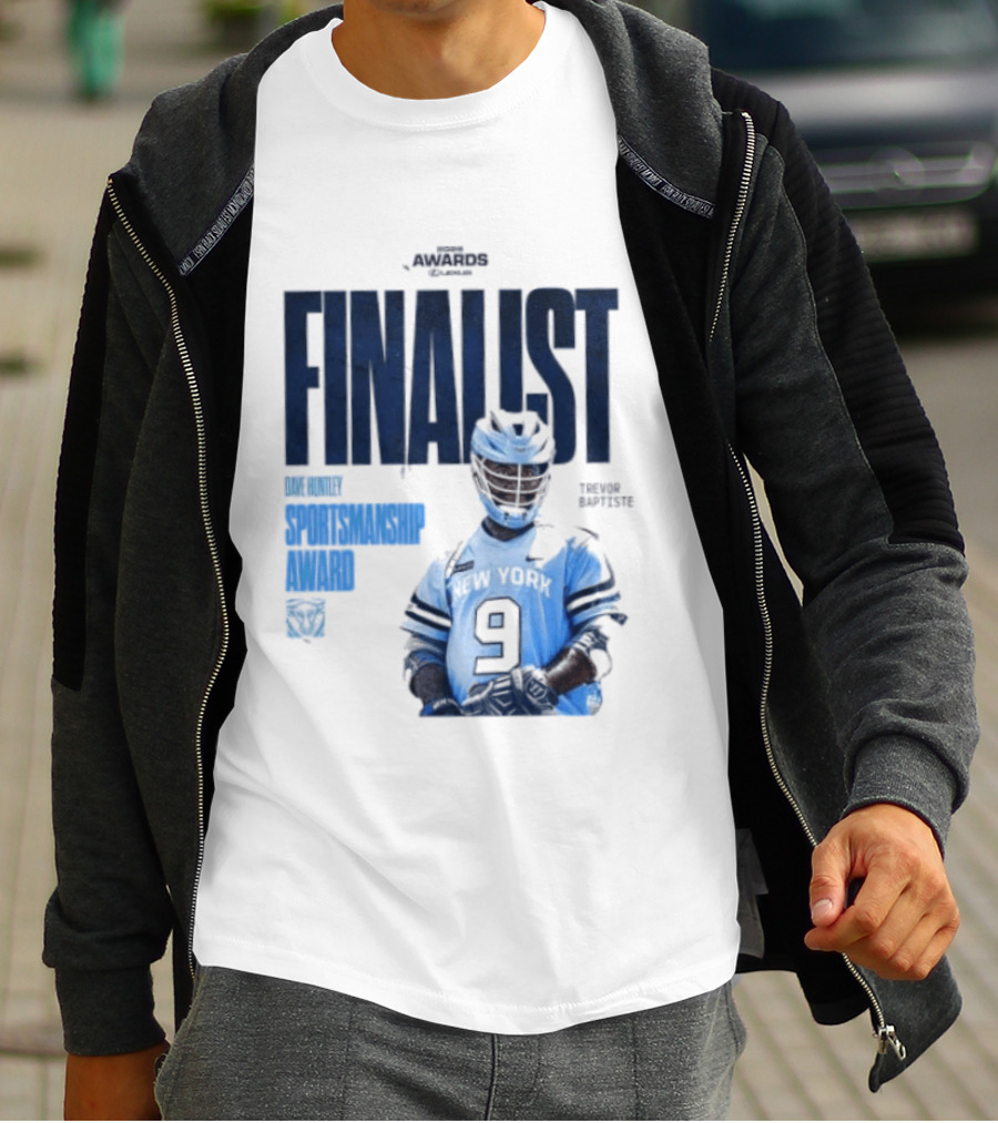 Trevor Baptiste NY Atlas 2026 Dave Huntley Sportsmanship Award Finalist New York Sports Team Number 9 T-Shirt