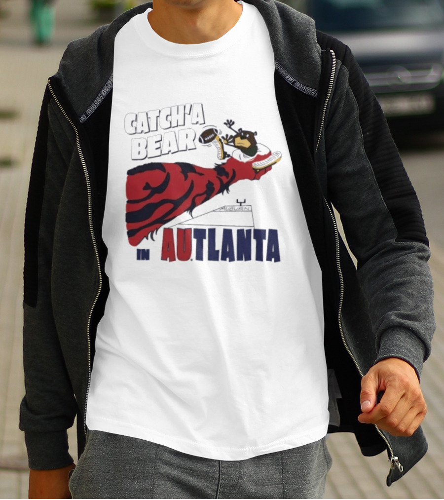 Catch'a Bear Auburn Tigers Vs Baylor Bears AUTlanta Tiger Stripe Football T-Shirt